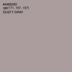 #AB9D9D - Dusty Gray Color Image